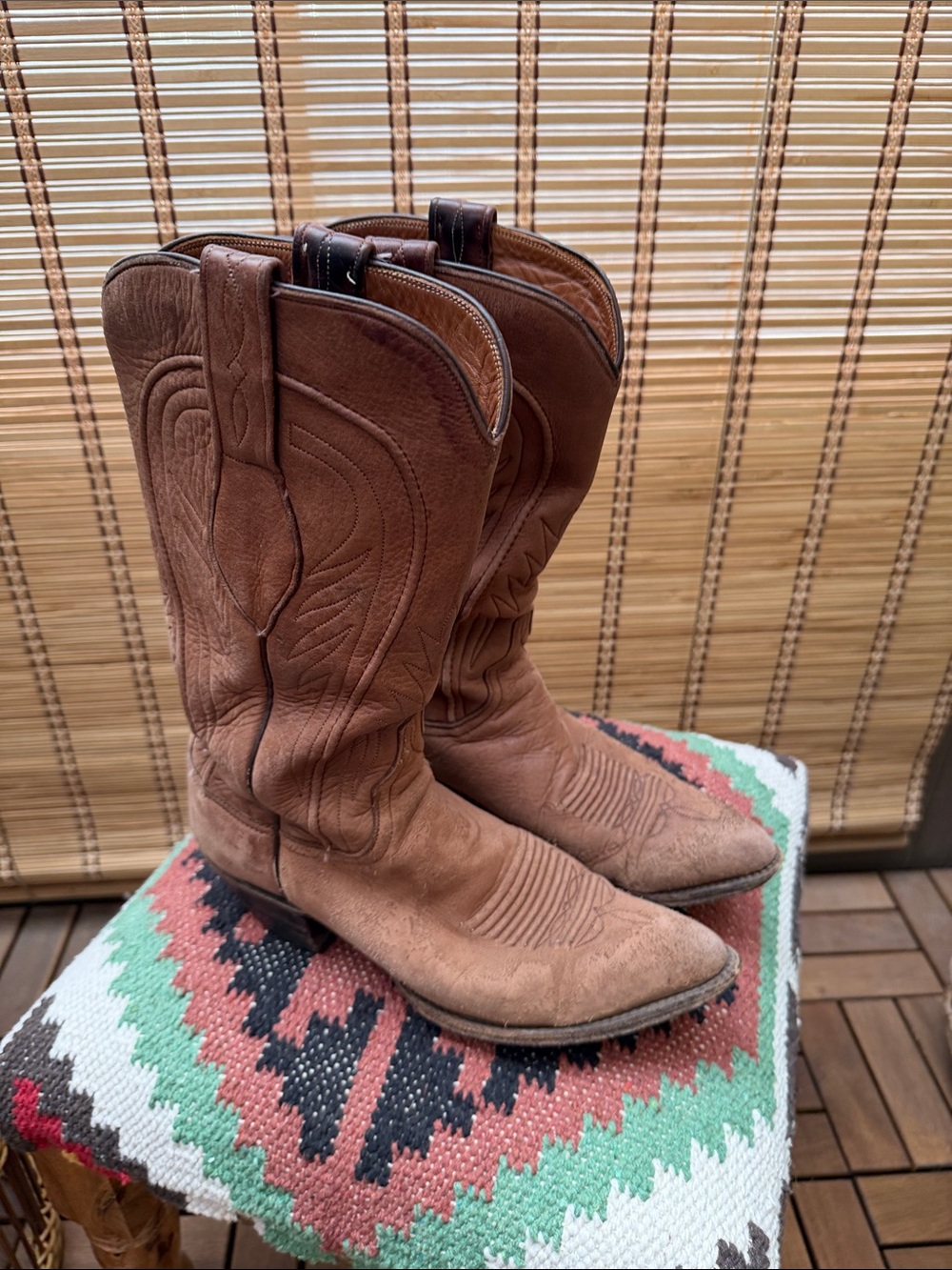 Vintage Lucchese tan Cowboy Boots